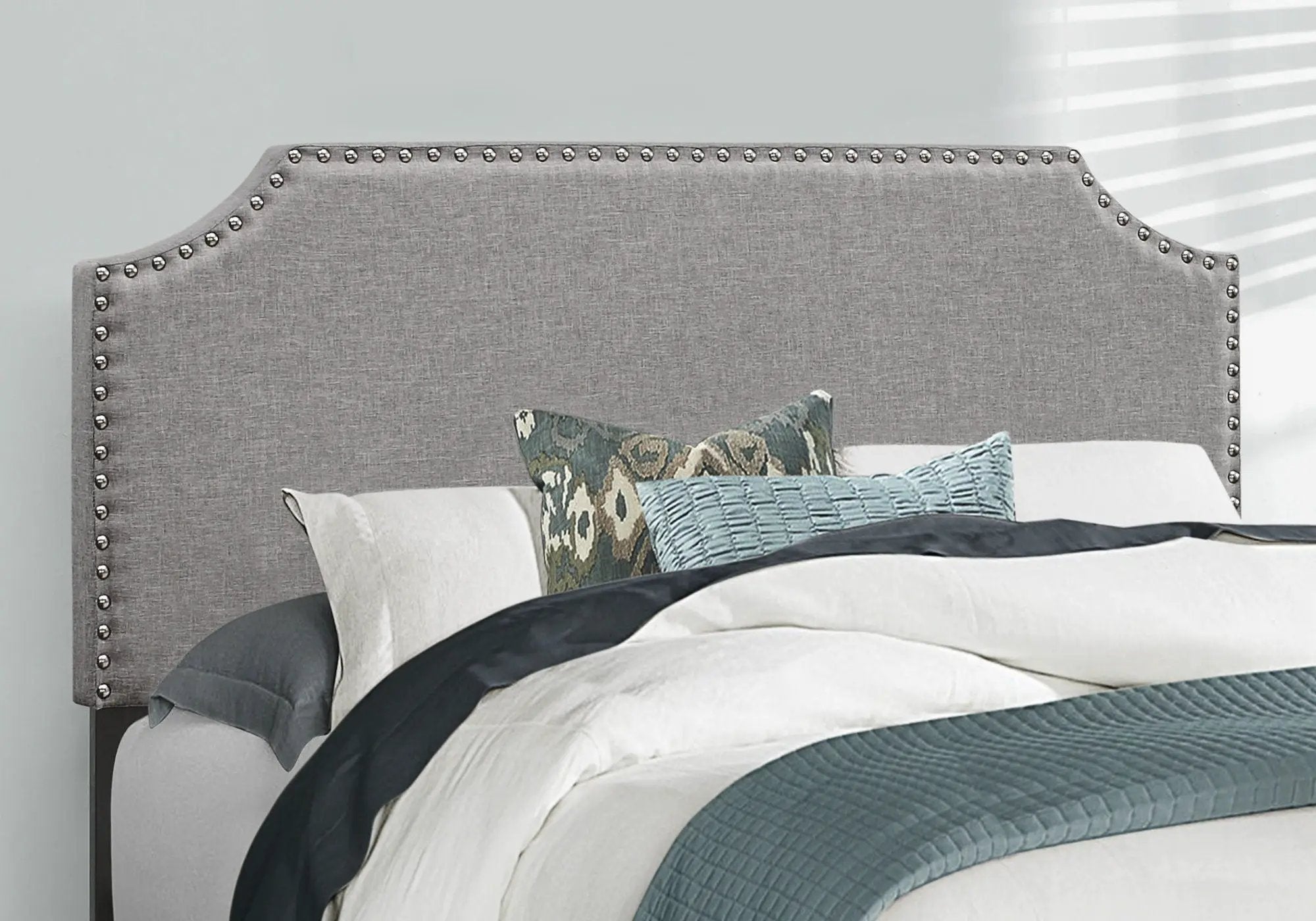 8th Street Transitional Full Upholstered Bed - Gray by HouseOfZazla