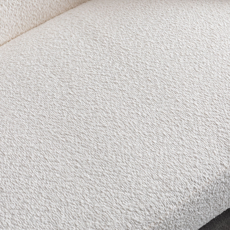 Curved 3 Seater Sofa For Living Room - White by HouseOfZazla