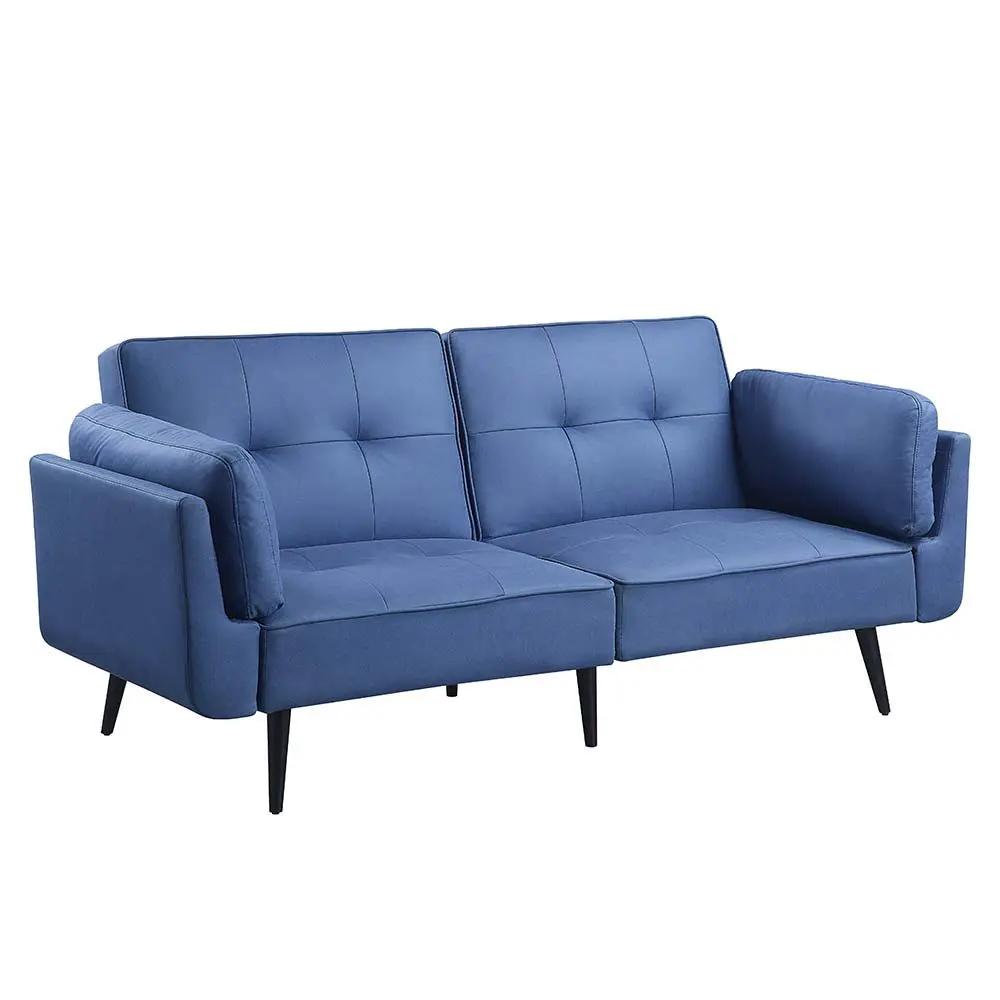 Nafisa - Adjustable Sofa & Ottoman - Blue Fabric by Unique Piece Furniture