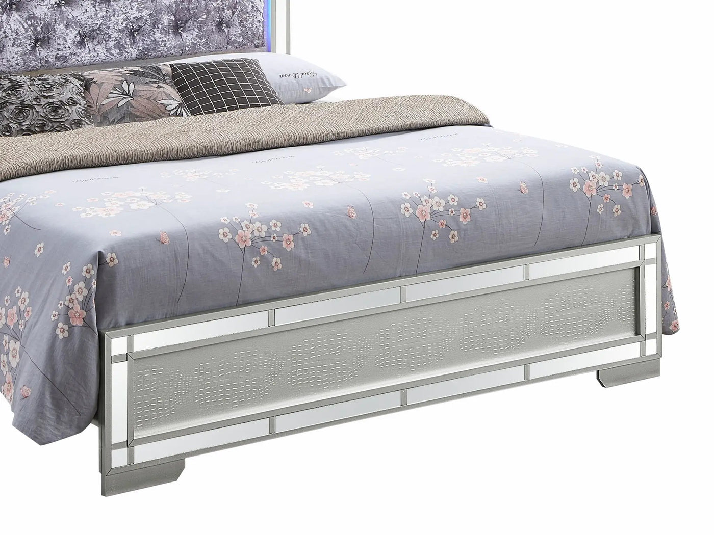 Madison - Upholstered Bed With LED by HouseOfZazla