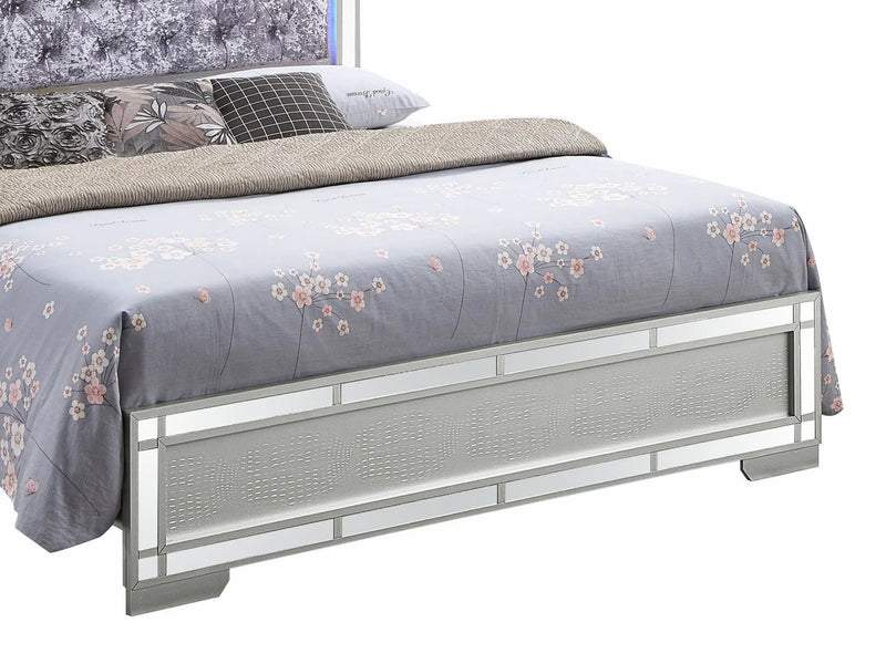 Madison - Upholstered Bed With LED by HouseOfZazla