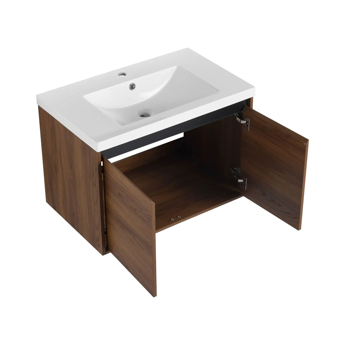 Bathroom Vanity Set With Resin Countertop Sink And 2 Doors, Engineered Wood by HouseOfZazla