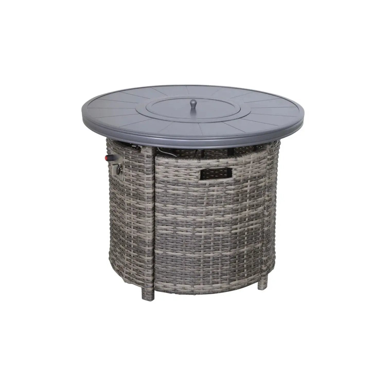 Wicker Outdoor Lounge Set With Cushions And Fire Pit by HouseOfZazla