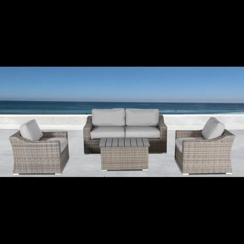 Stylish Sofa Seating Group With Cushions Perfect For Outdoor Gatherings by HouseOfZazla