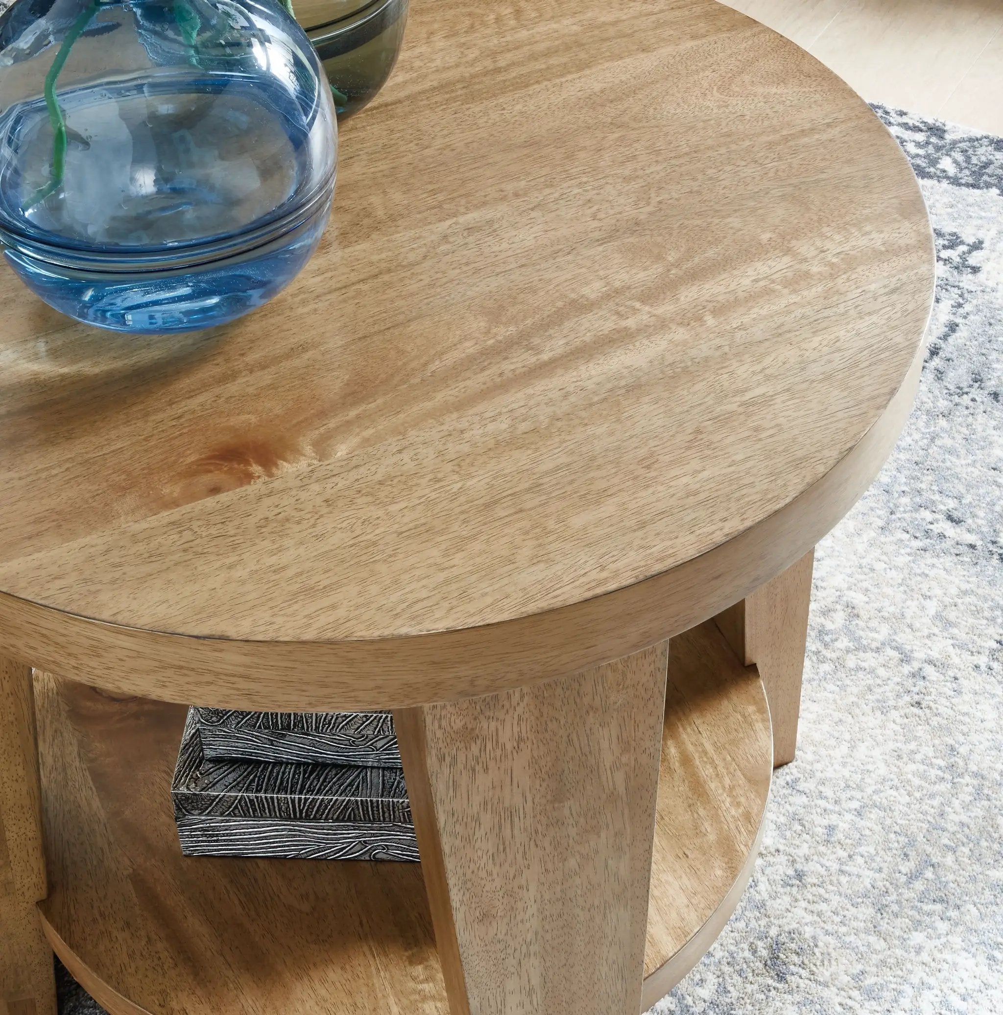 Kristiland - Round End Table - Light Brown by Unique Piece Furniture