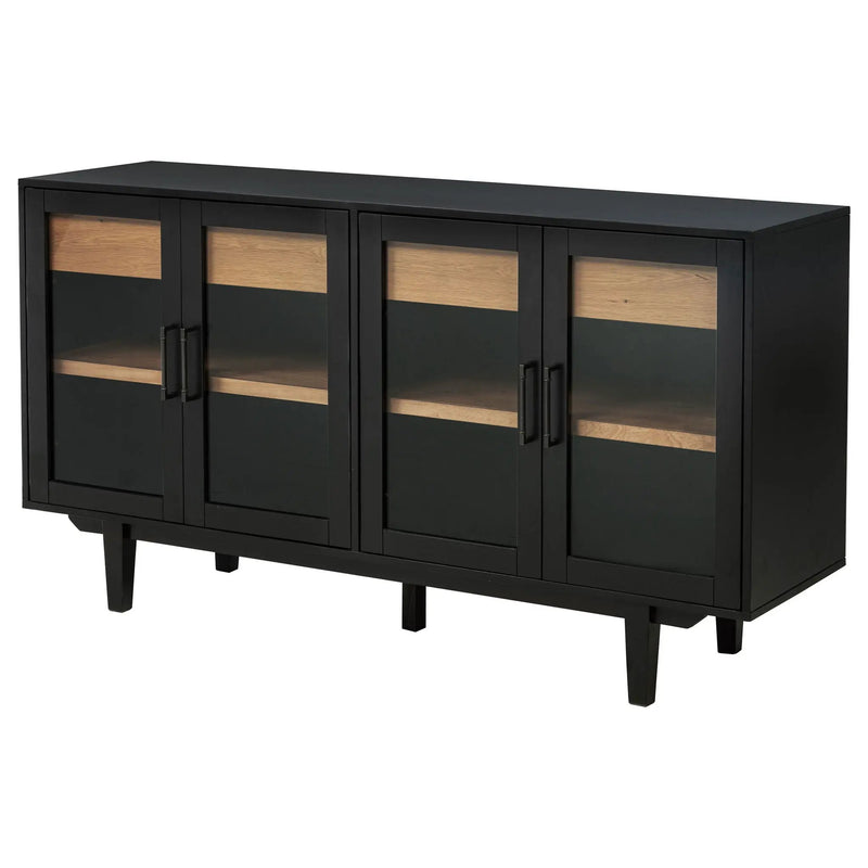 Middleton 4-door Sideboard Server with Dual Drawers Black by Unique Piece Furniture