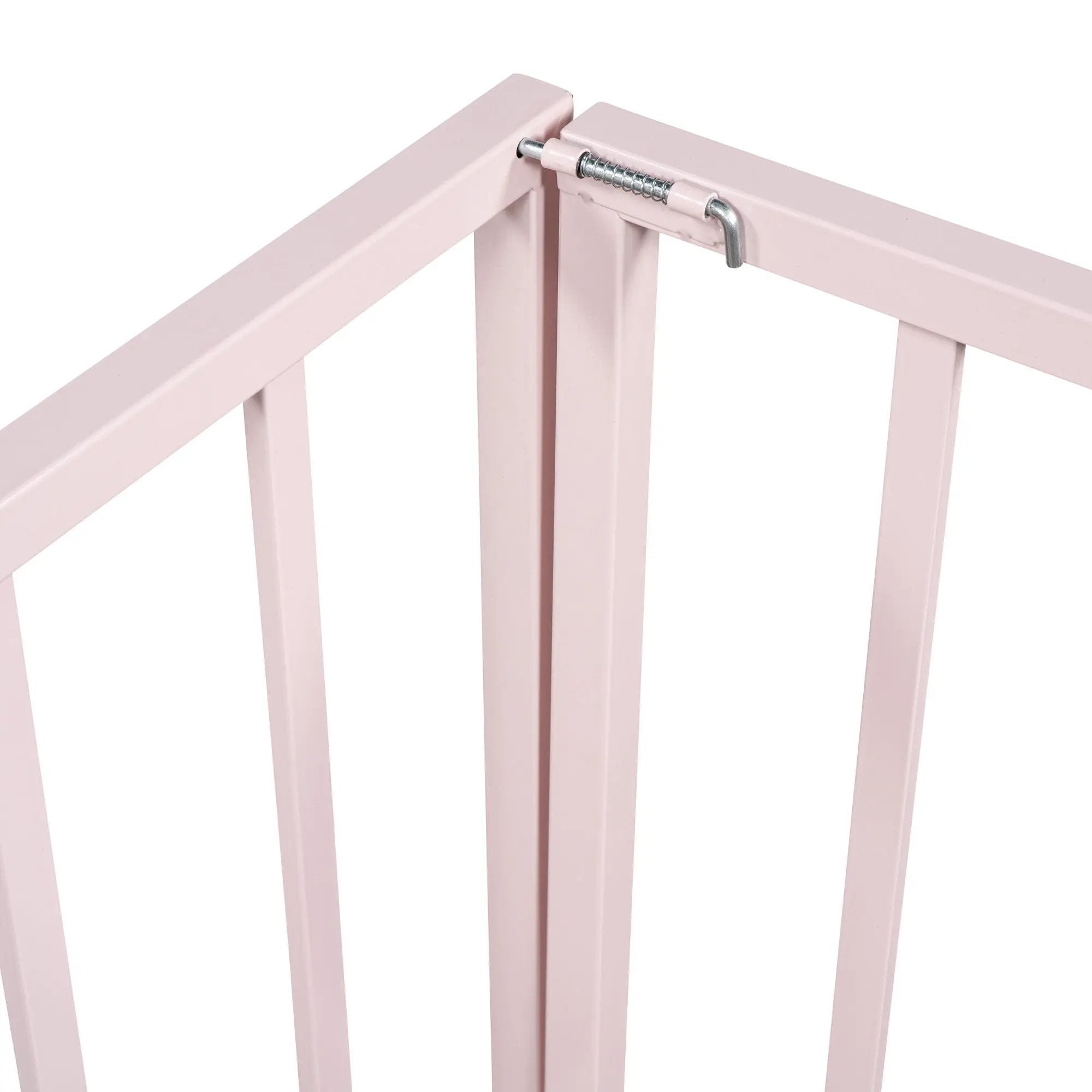 Metal Floor Bed Frame With Fence And Door by HouseOfZazla