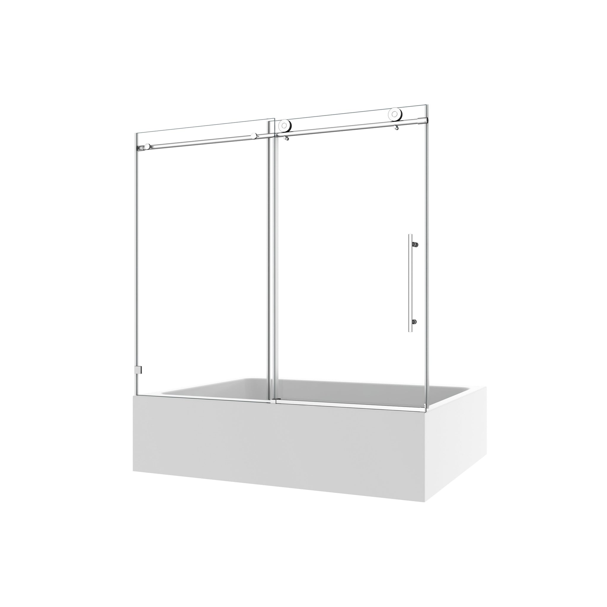 6063 Brushed Nickel Frameless Shower Door by HouseOfZazla