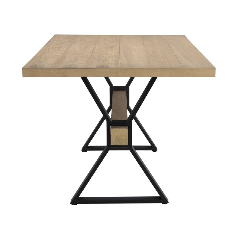 Elevated Farmhouse Dining Table With X-Shaped Legs - Light Ash by HouseOfZazla