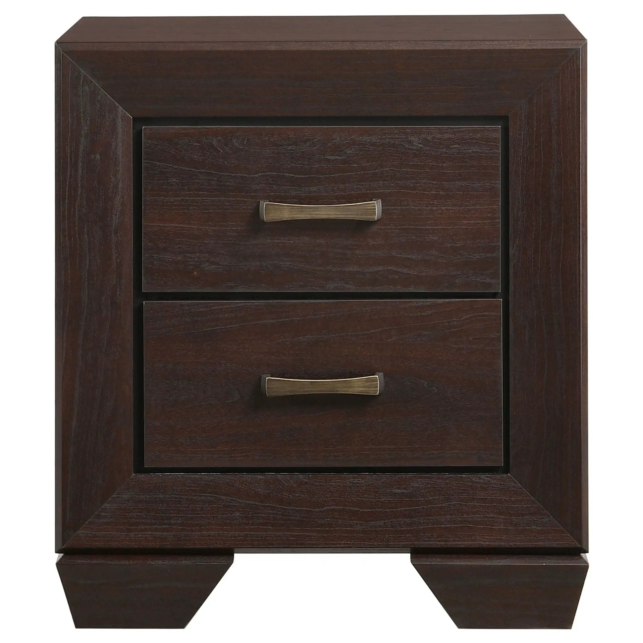Copper - 2 Drawer Rectangular Nightstand
