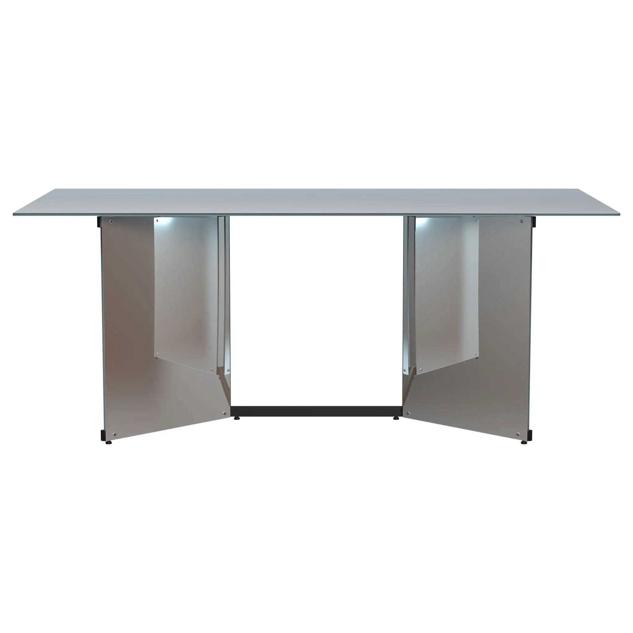 Emery 76-inch Rectangular Mirrored Dining Table Silver by Unique Piece Furniture