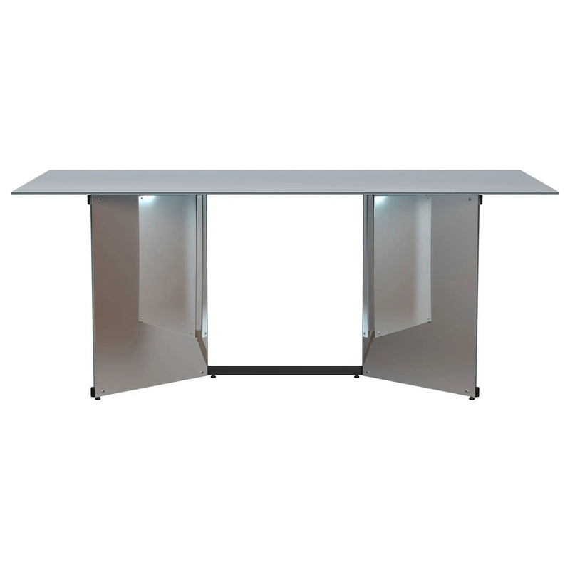 Emery 76-inch Rectangular Mirrored Dining Table Silver by Unique Piece Furniture