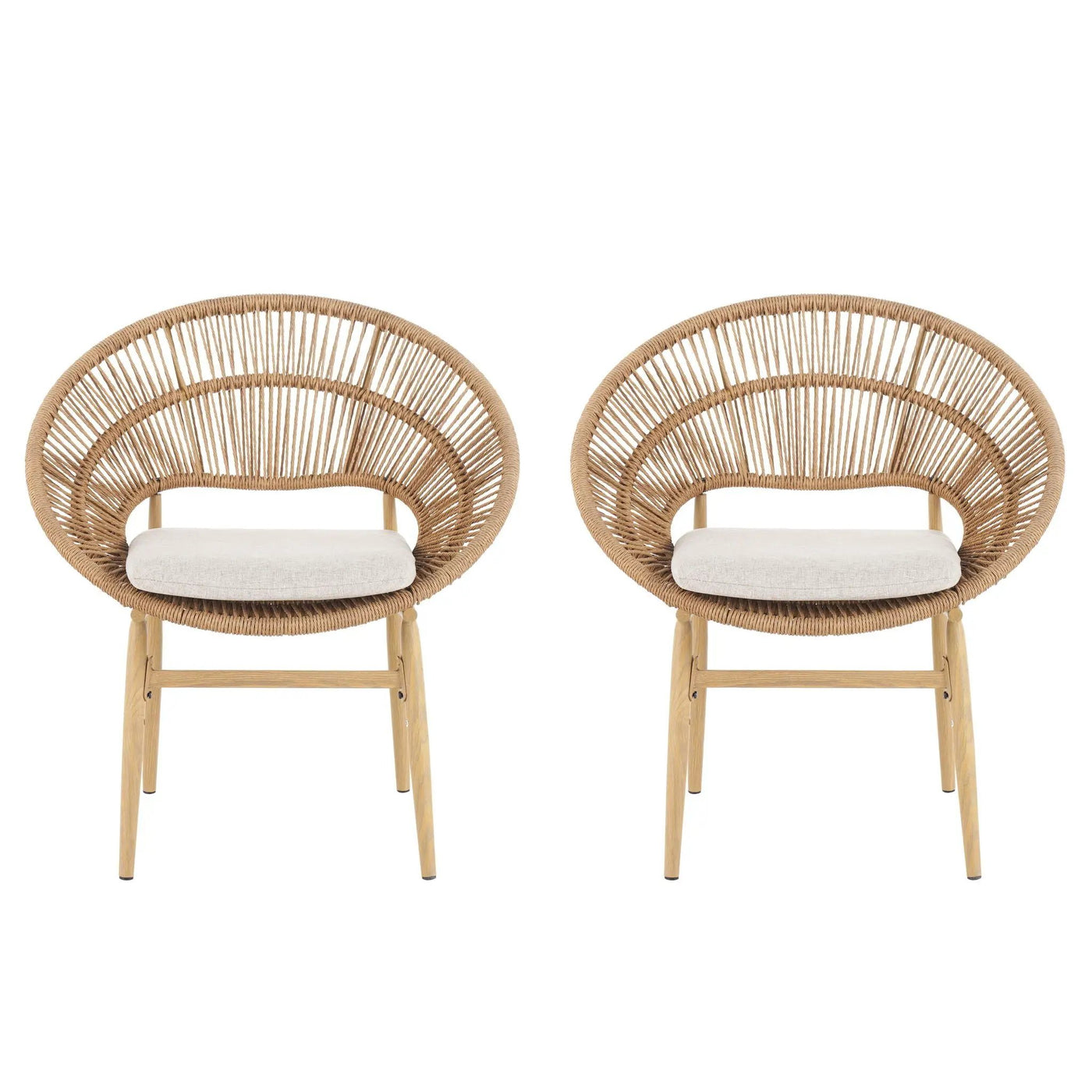 Cyril - Outdoor Papasan Style Dining Chair (Set of 2) by HouseOfZazla