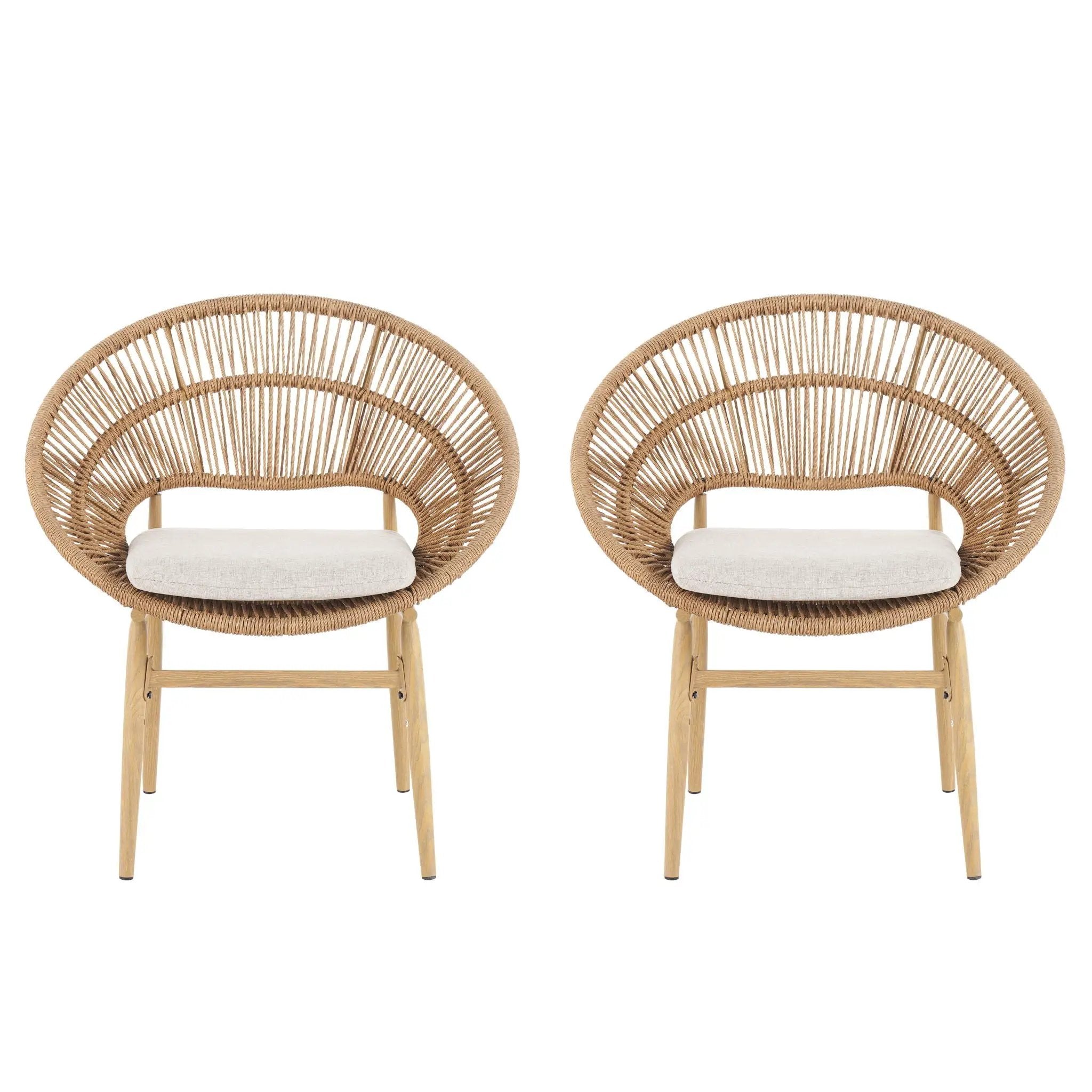Cyril - Outdoor Papasan Style Dining Chair (Set of 2) by HouseOfZazla