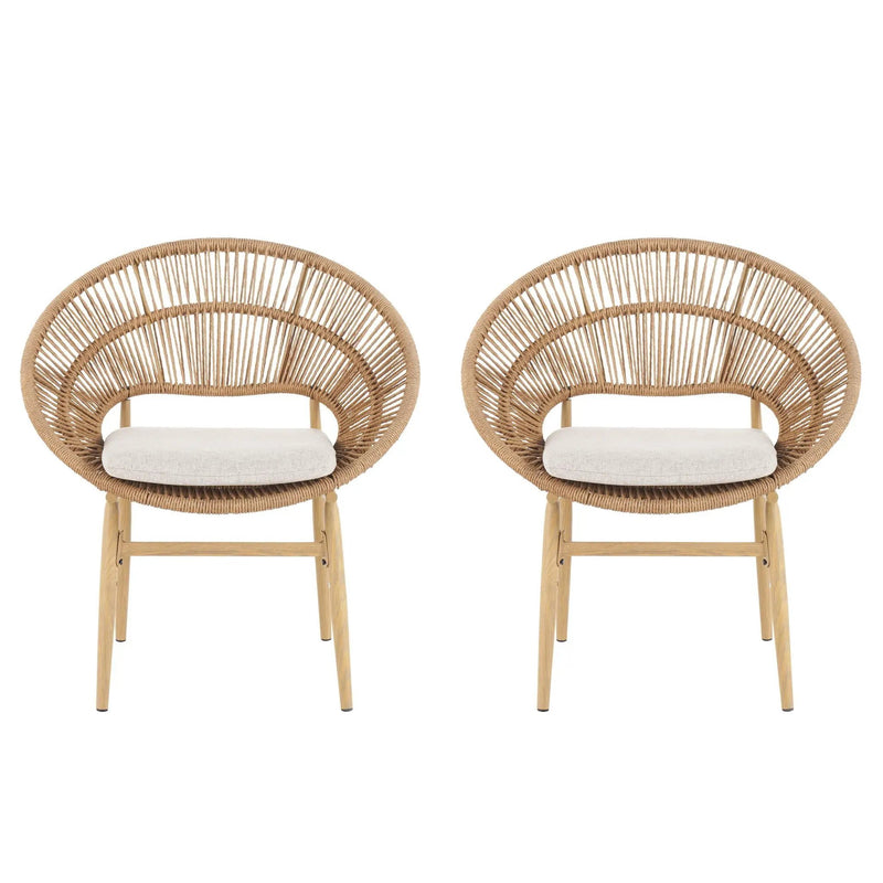 Cyril - Outdoor Papasan Style Dining Chair (Set of 2) by HouseOfZazla