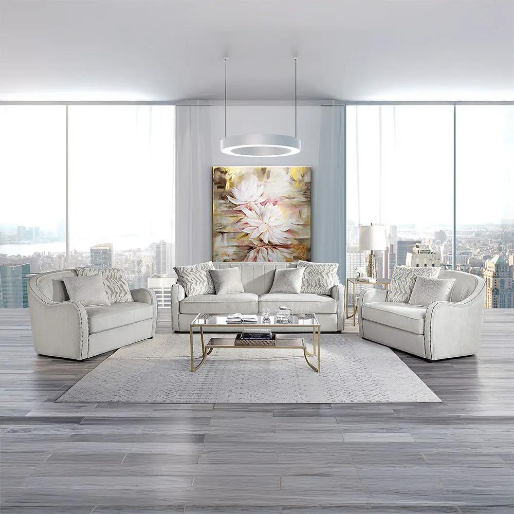 Mahler - Chair With 2 Pillows - Beige Linen by Unique Piece Furniture