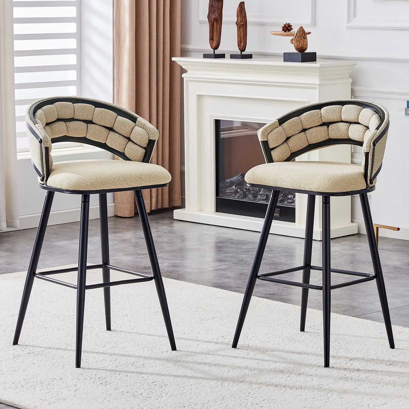 Bar Stools, Kitchen Island Counter Height Stools (Set of 2) by HouseOfZazla