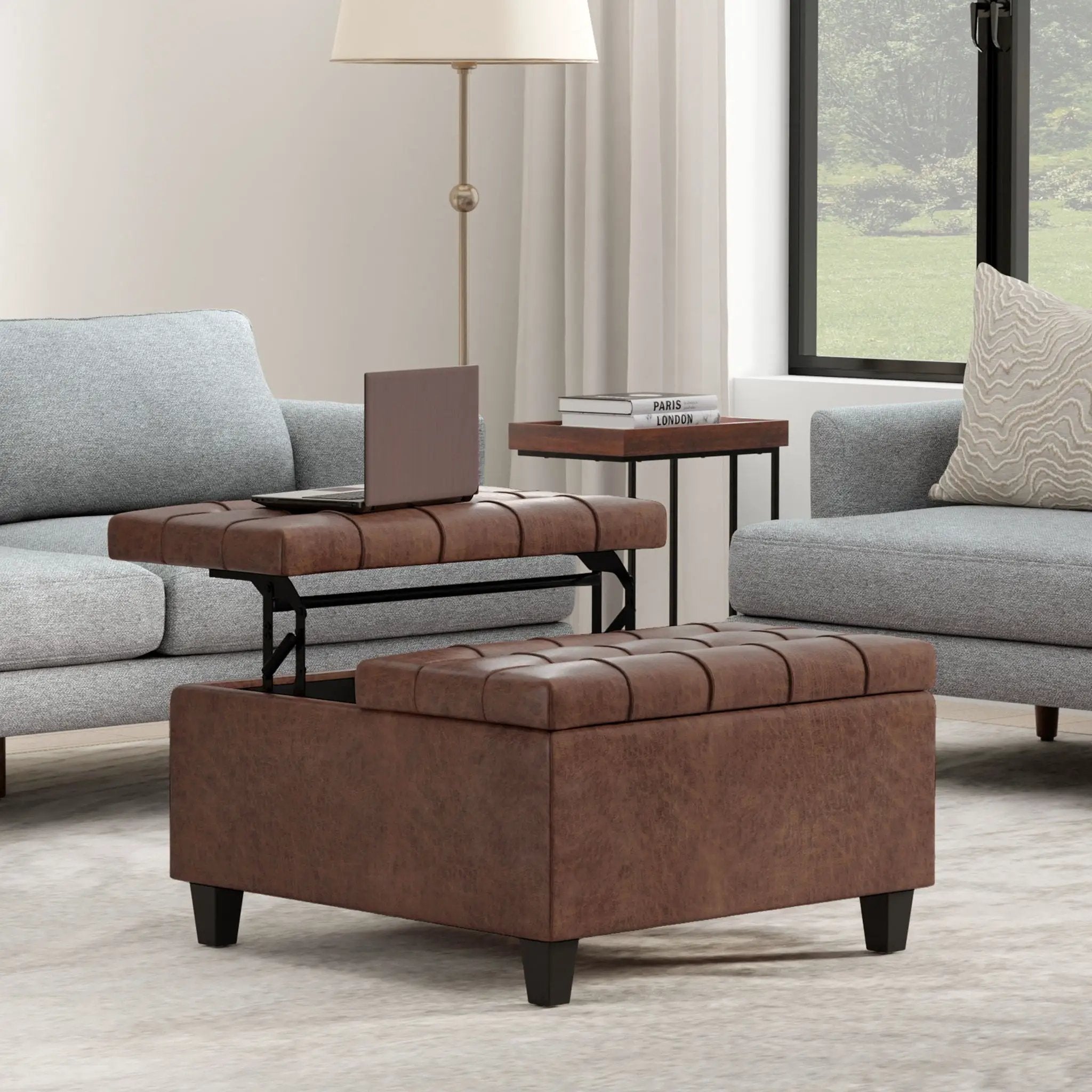 Harrison - Large Coffee Table Storage Ottoman by Unique Piece Furniture