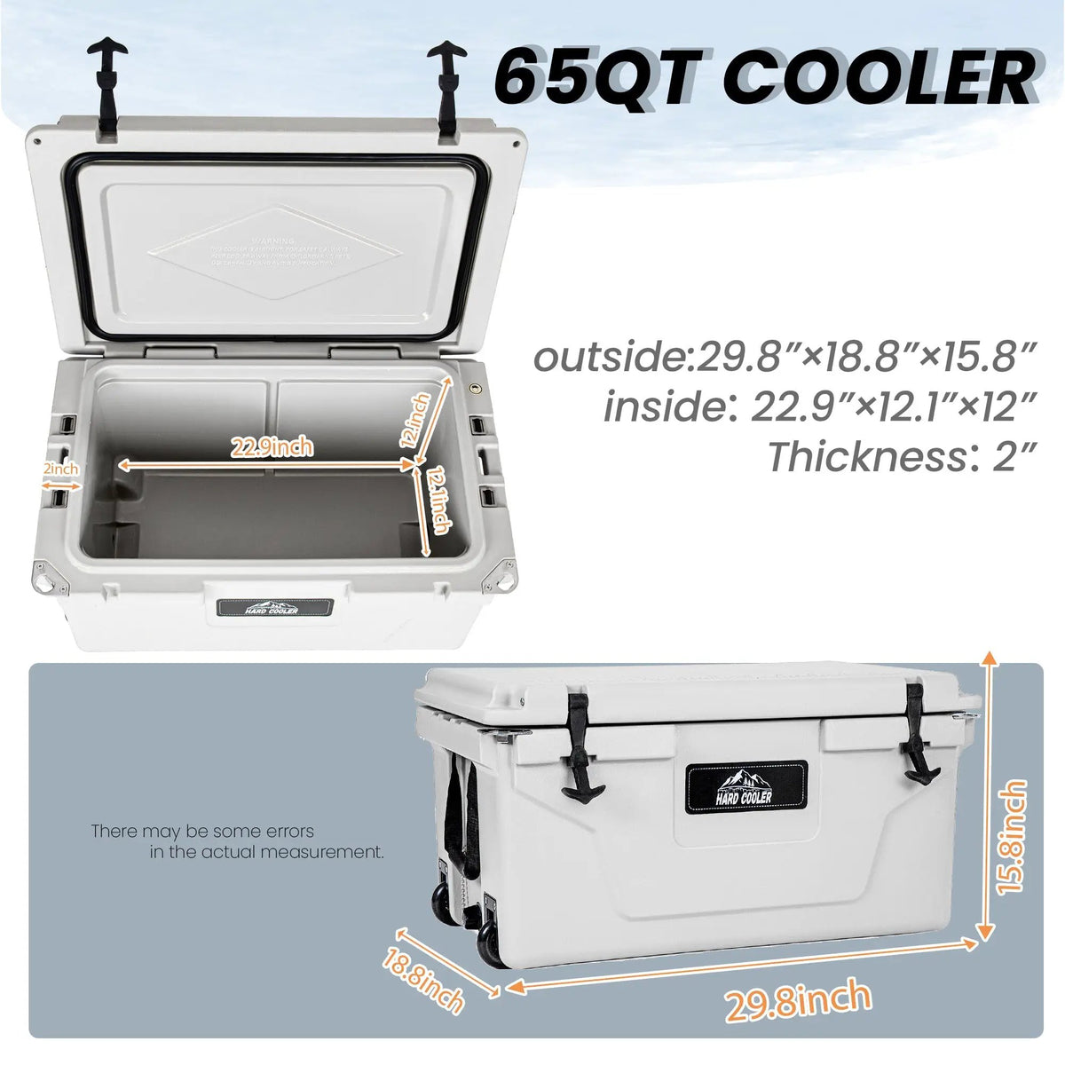 65QT Portable Insulated Cooler Box by HouseOfZazla