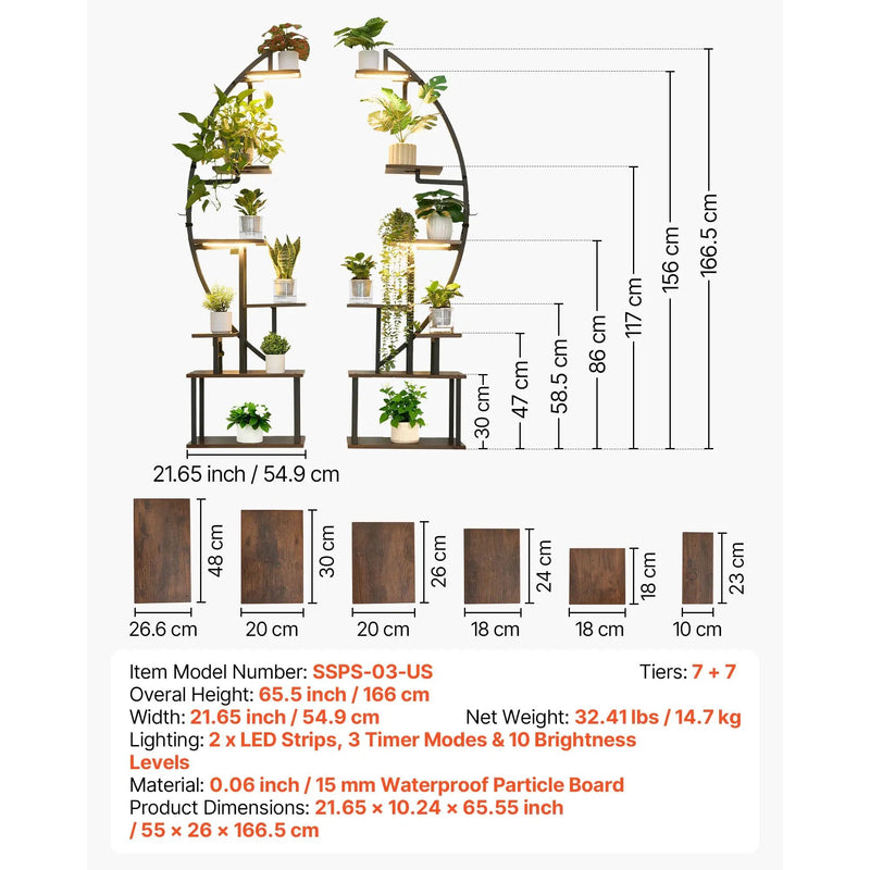 Indoor Plant Stand with Grow Lights by HouseOfZazla