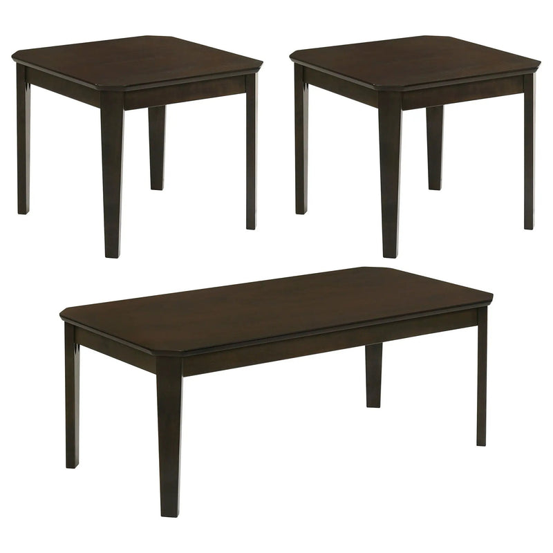 Amaro 3-piece Coffee and End Table Set Dark Brown by Unique Piece Furniture