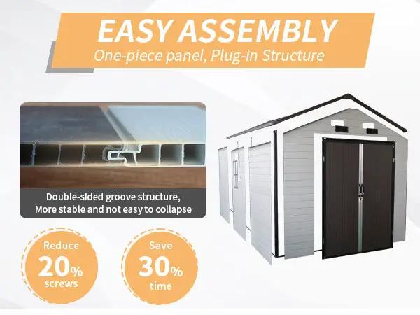 8x14 Ft Outdoor Resin Storage Shed with Windows by HouseOfZazla
