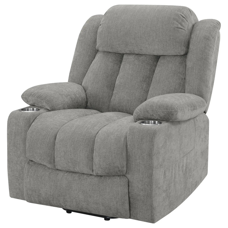 Beca - Upholstered Power Lift Recliner With Cupholders And USB Charging by Unique Piece Furniture