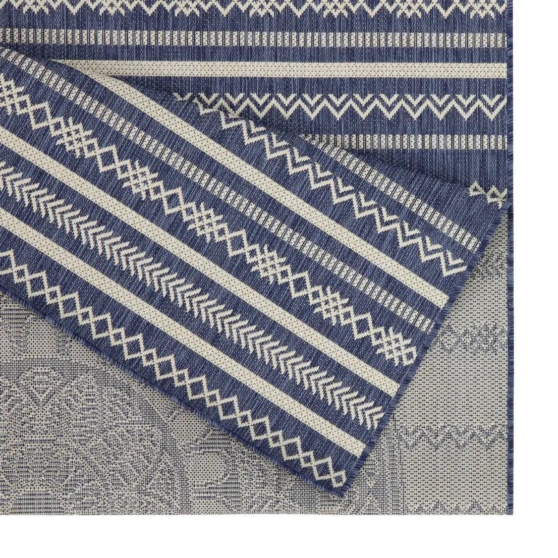 Sunshine - 5'3" X 7'3" Indoor, Outdoor Area Rug - Blue - Polypropylene by Unique Piece Furniture