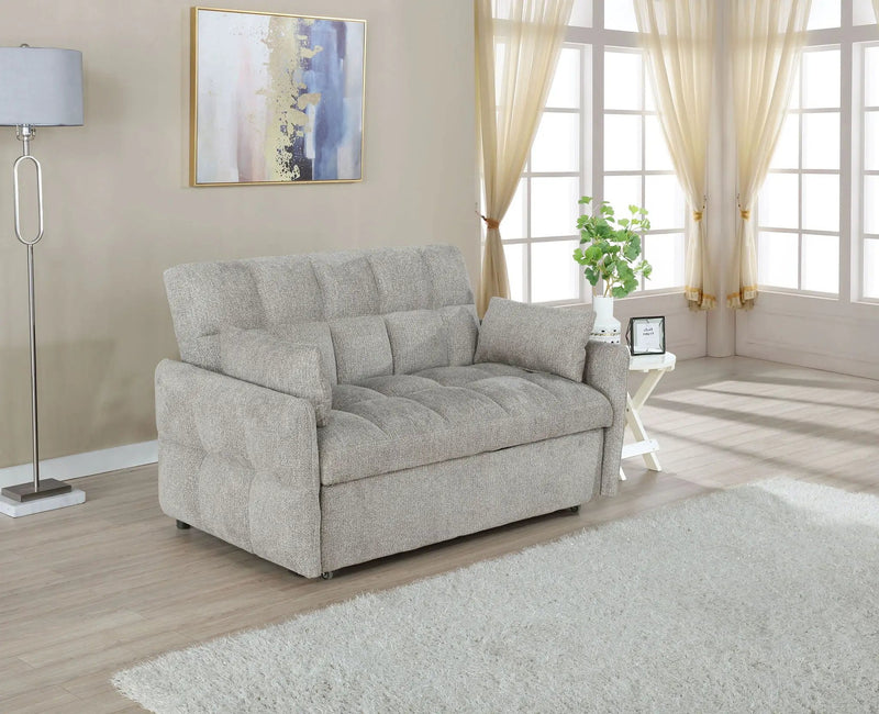 Cotswold Upholstered Convertible Sleeper Sofa Bed Light Grey by Unique Piece Furniture