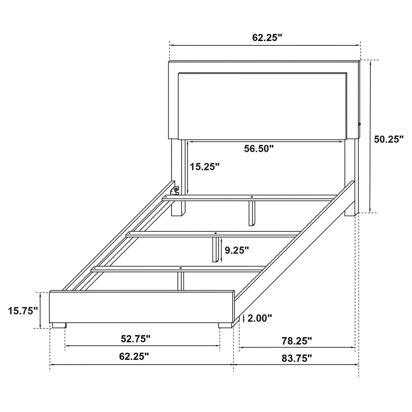 Jeremiah - LED Panel Bed With Touch Controlled Lighting by HouseOfZazla