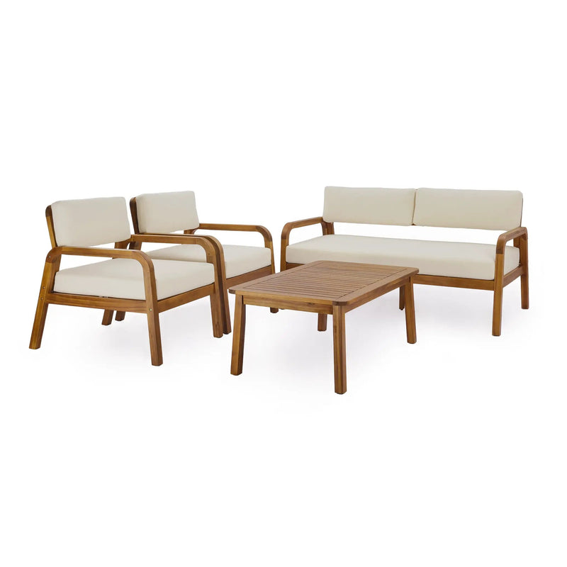 4-Pieces Outdoor Sofa Set with Cushions by HouseOfZazla