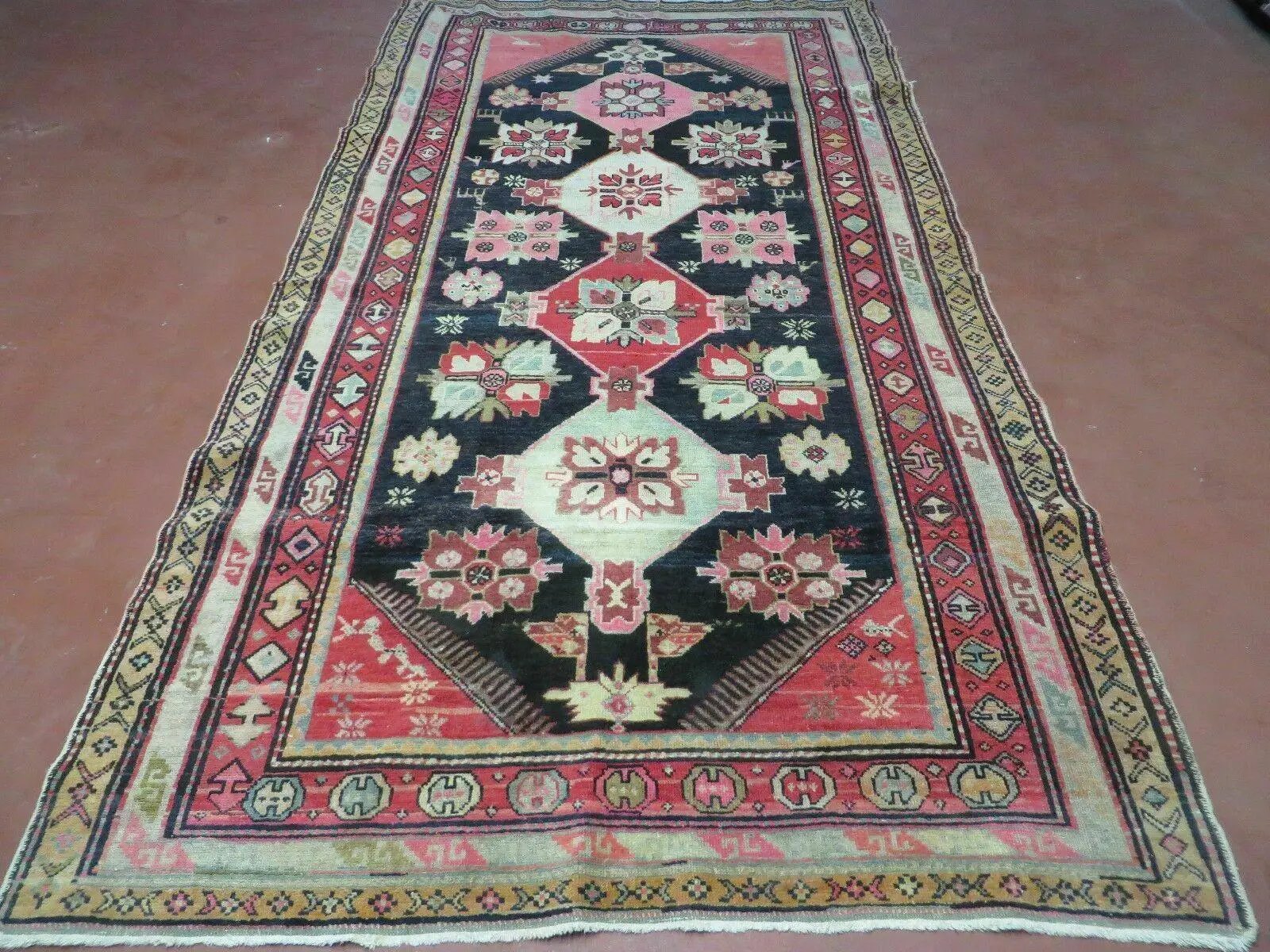 5' X 9' Antique Karabagh Caucasian Rug Handmade Wool Carpet Organic Dyes Nice by Jewel Rugs