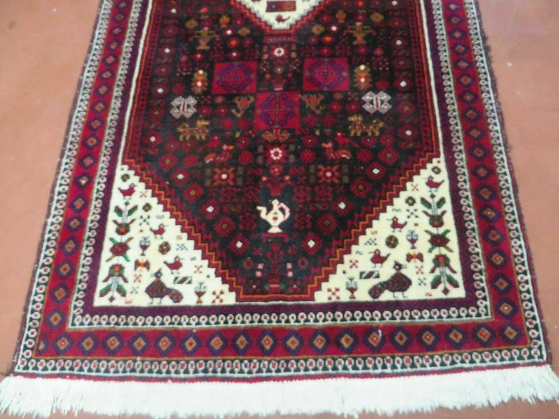 4' X 7' Vintage Handmade Indian Jaipur Rug Bird Carpet by Jewel Rugs