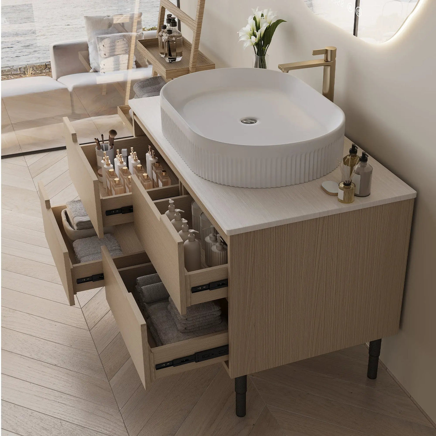 36 Inch Bathroom Vanity with Ceramic Sink by HouseOfZazla