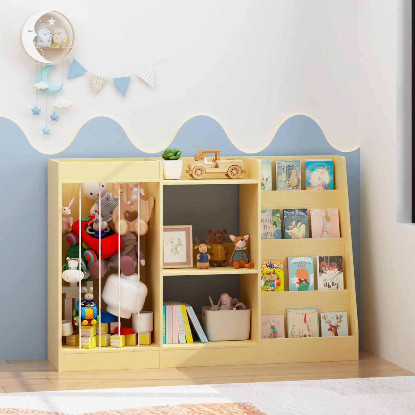 3-in-1 Kids Bookshelf and Toy Storage by HouseOfZazla