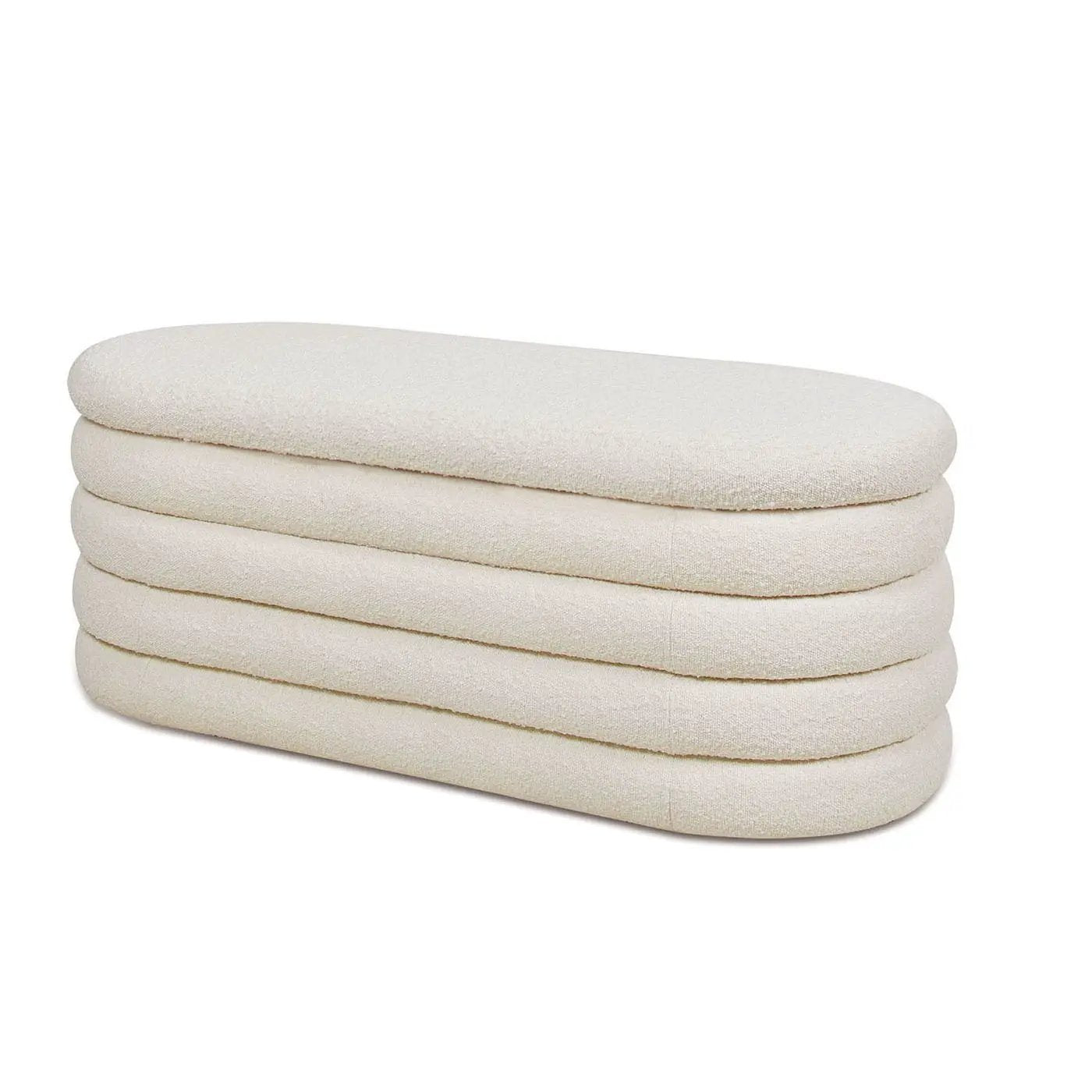 Fuji - Upholstered Oval Storage Bench by HouseOfZazla