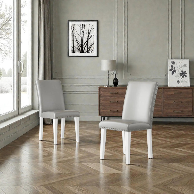 Upholstered Dining Chair With High Back Design (Set of 2) by Unique Piece Furniture