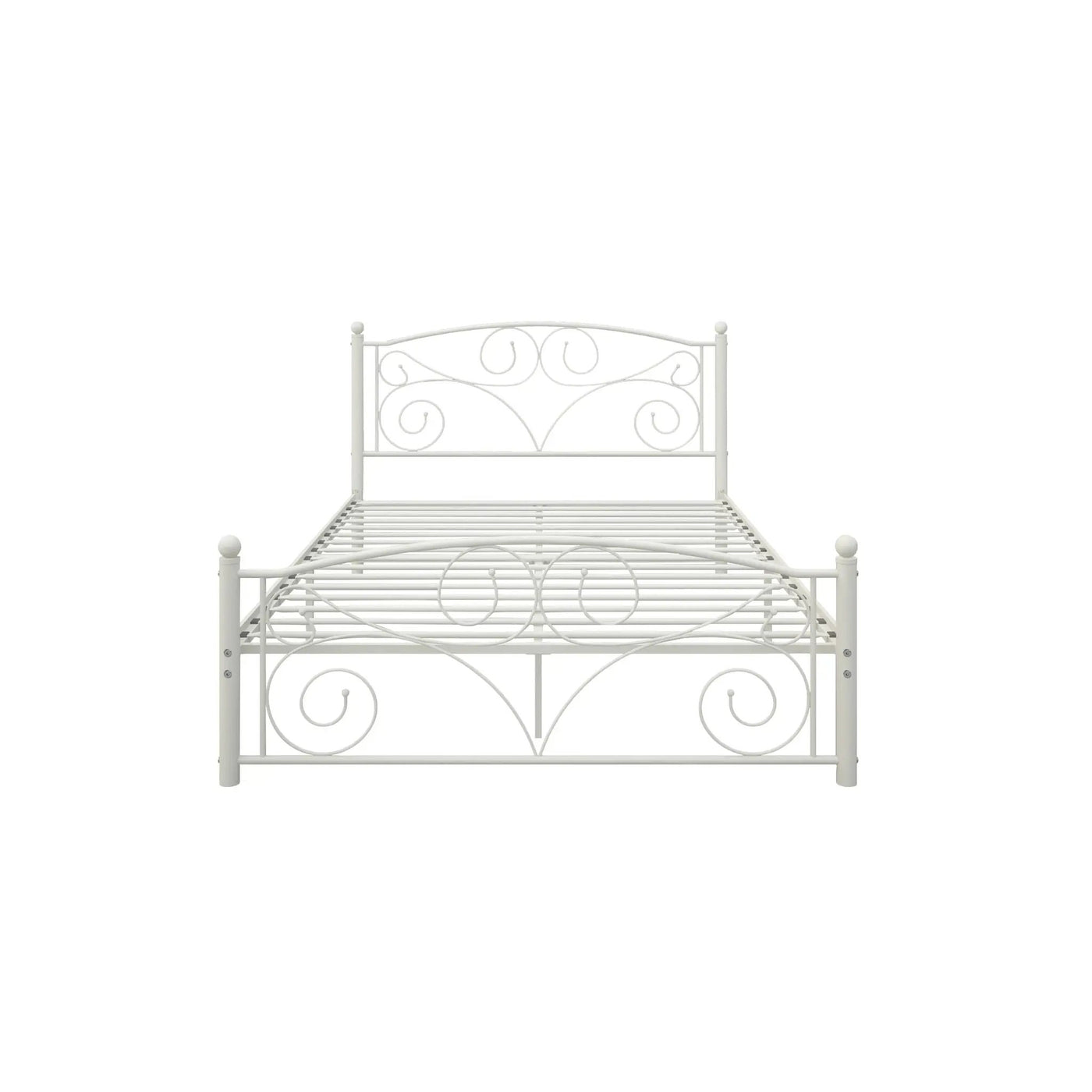 Unique Flower Sturdy System Metal Bed Frame With Headboard And Footboard by Unique Piece Furniture