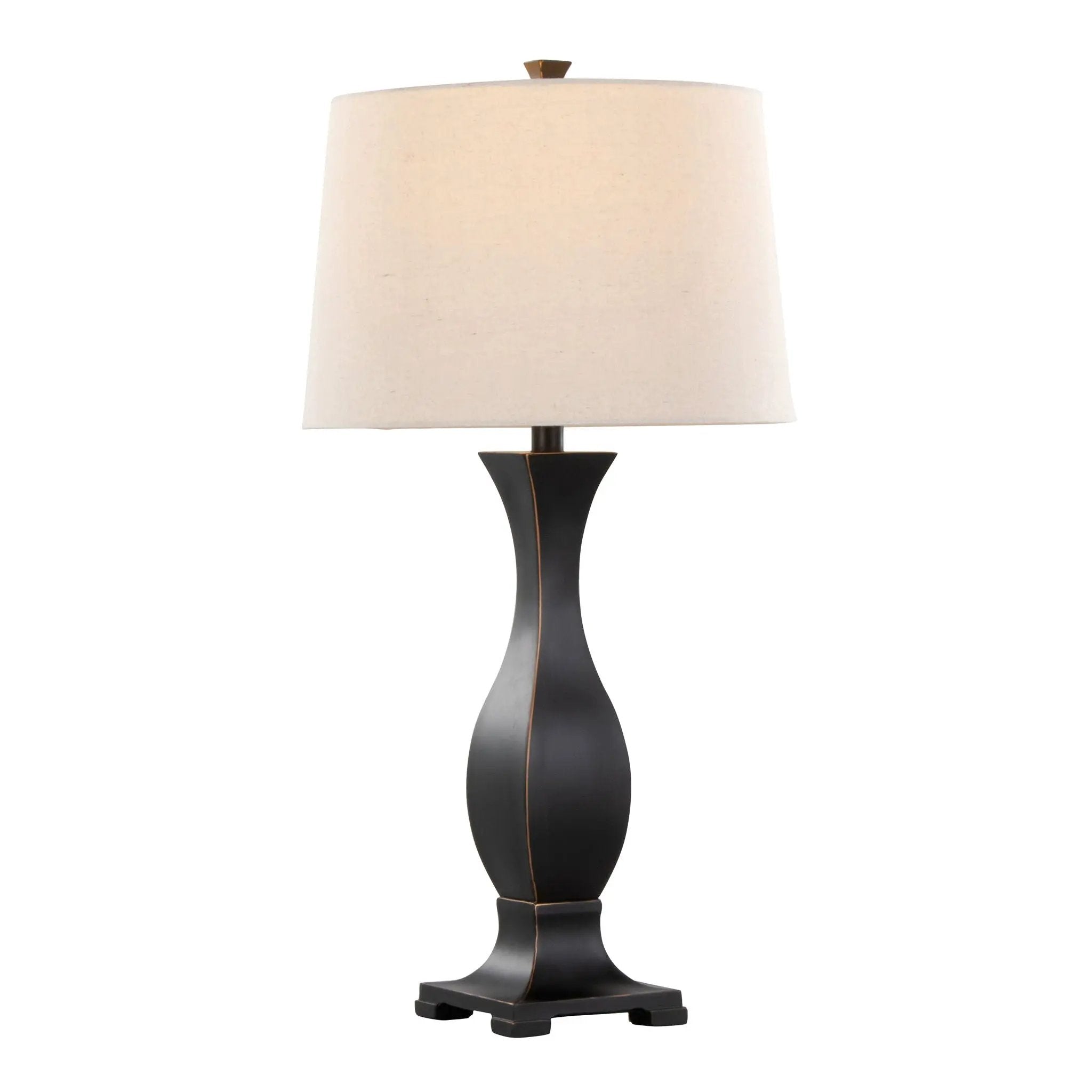 Riley - Contemporary Table Lamp (Set of 2) - Oil Rubbed Bronze / Oat by HouseOfZazla
