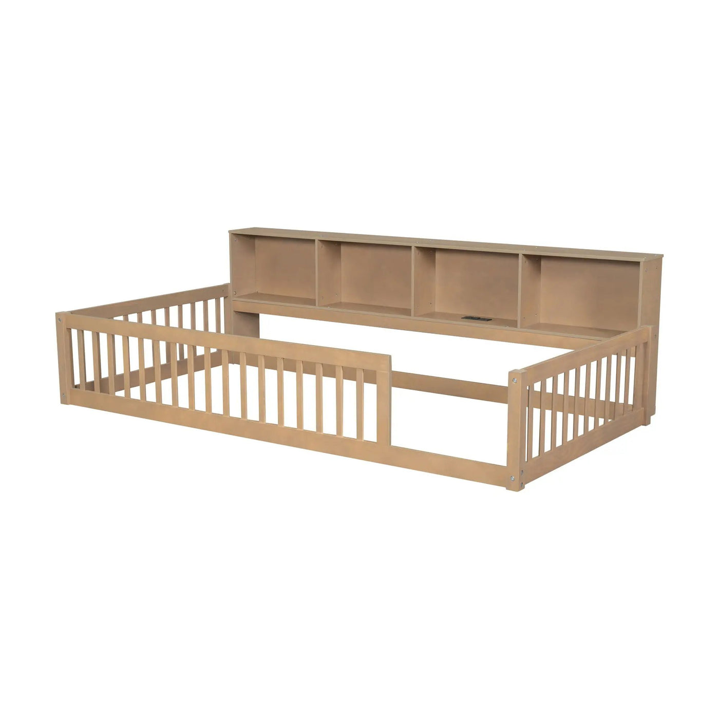 Floor Bed With Storage Cabinets And USB Ports by HouseOfZazla