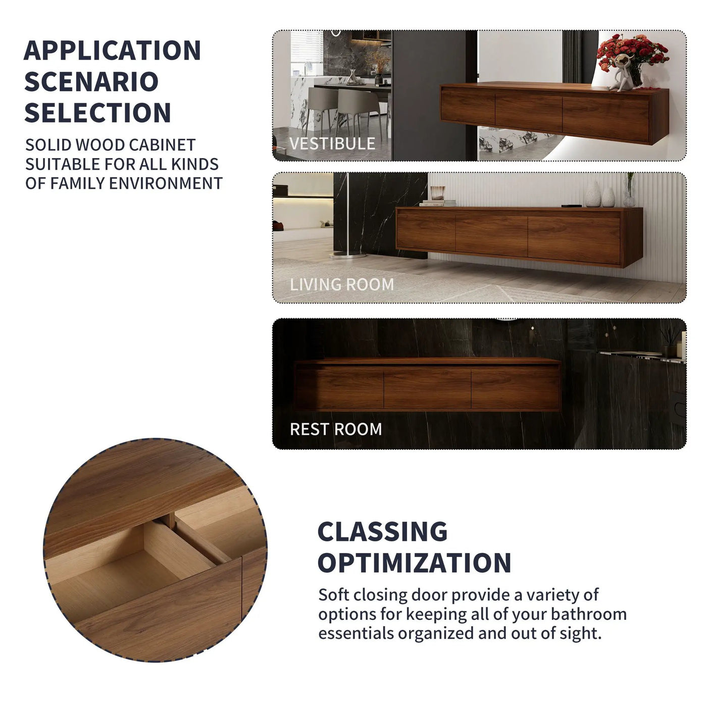 Modern Minimalist Bathroom Cabinet With Soft Close Drawers And Floating Mounting Design by Unique Piece Furniture