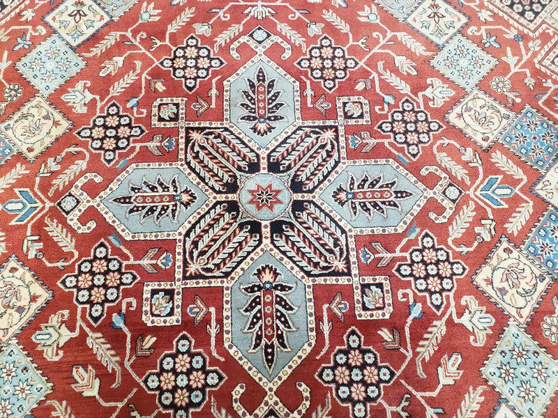 8 x11 Top Quality Veg Dye Turkish Carpet Decorative Handmade Geometric Area Rug by Jewel Rugs