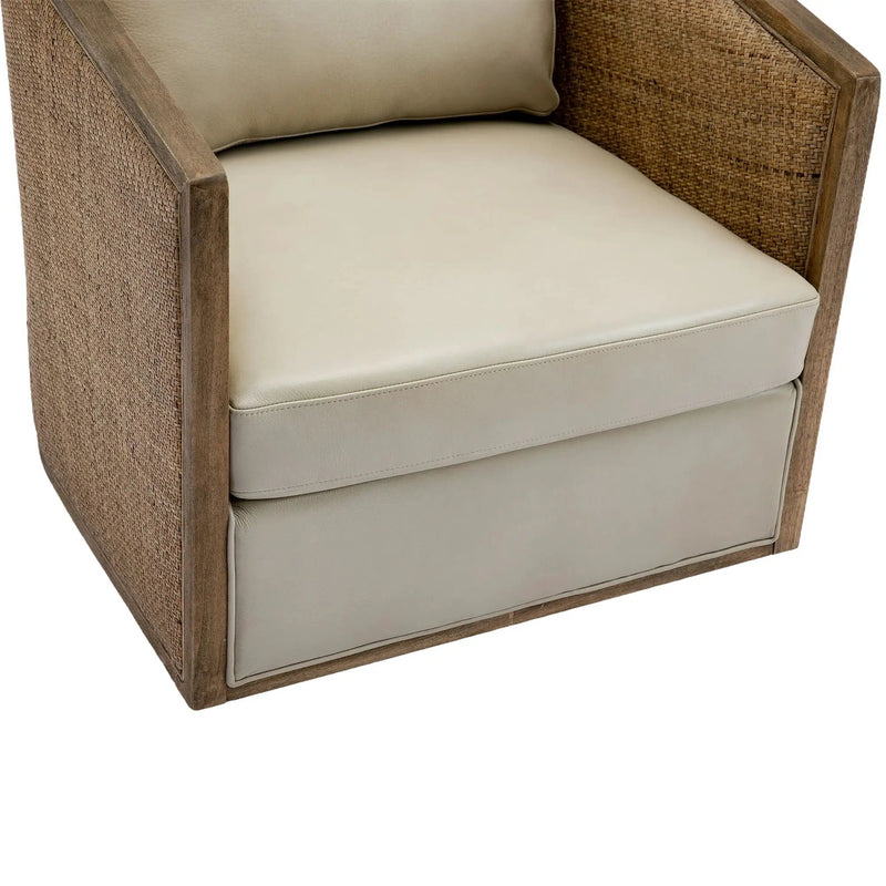 Barrel, Comfy Round Accent Sofa Chair With 360 Degree Swivel, Leisure Arm by HouseOfZazla