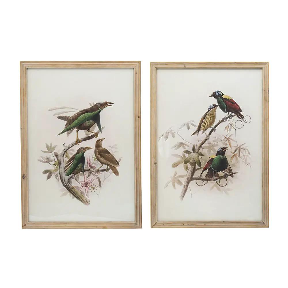 Bird Framed Print (Set of 2) - Multicolor by Unique Piece Furniture