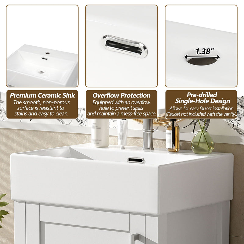 Bathroom Vanity With Sink, Frame And Drawer by HouseOfZazla