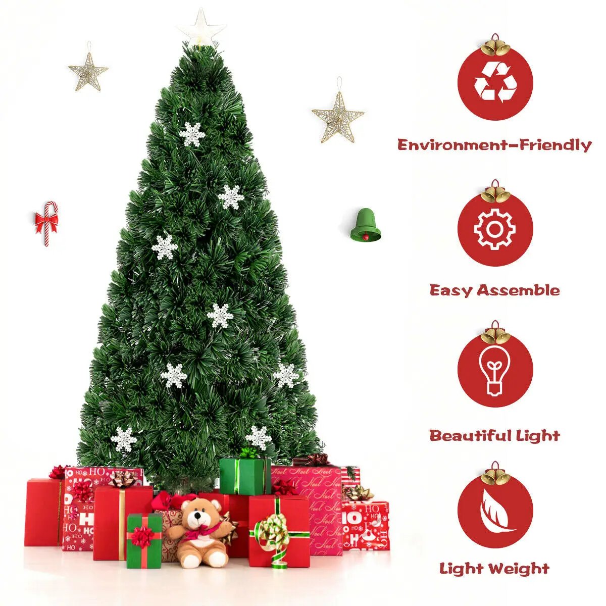 LED Optic Artificial Christmas Tree with Snowflakes, photo 7 of 11