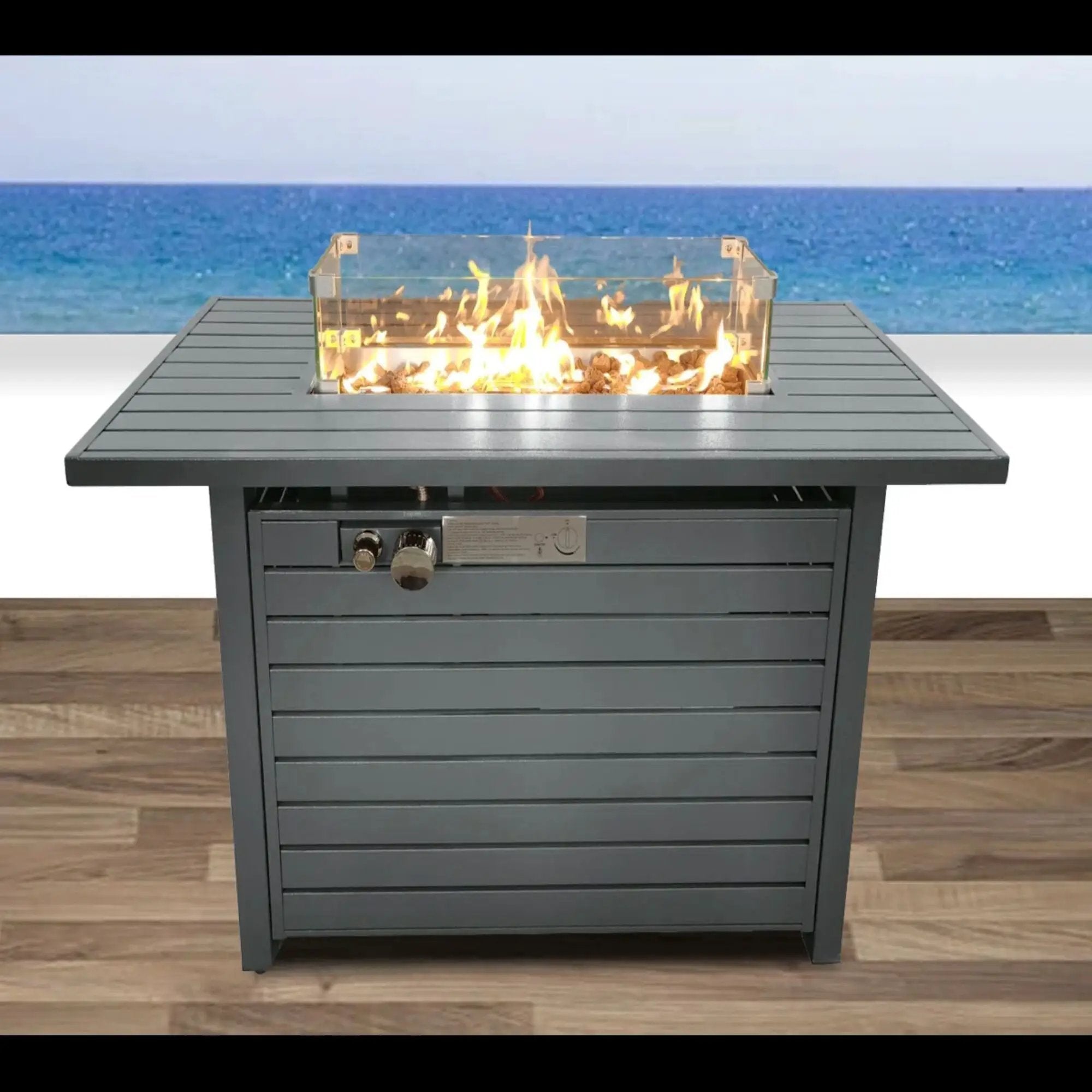 Propane Outdoor Fire Pit Table With Lid Versatile Fuel Options by Unique Piece Furniture