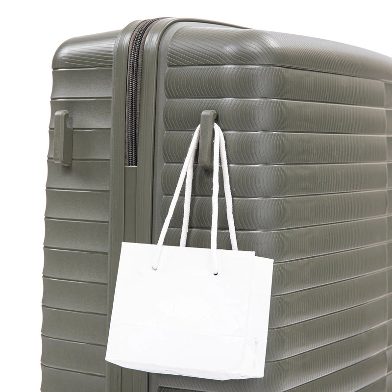 4 Piece Set Spinner Wheel Luggage with Cosmetic Case in Green by HouseOfZazla
