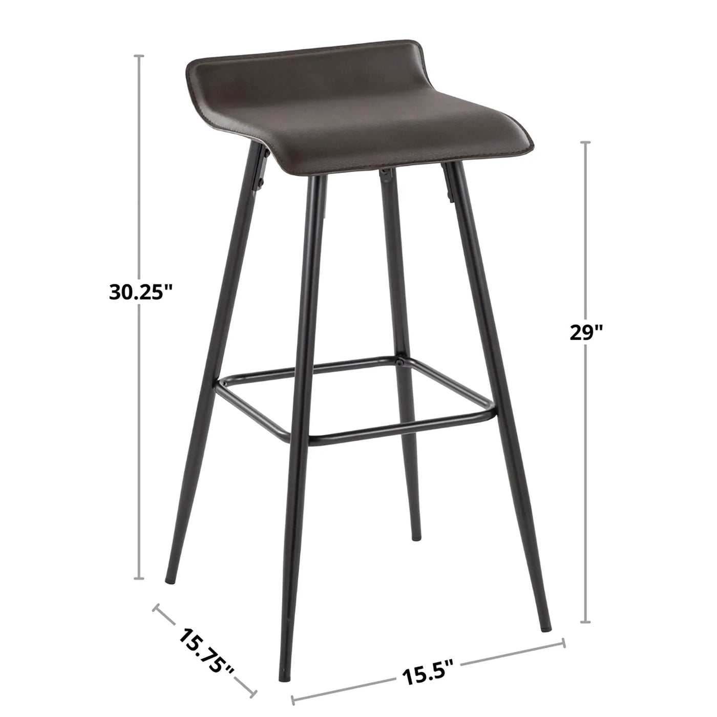 Ale - Contemporary Fixed Height Bar Stool (Set of 2) by HouseOfZazla