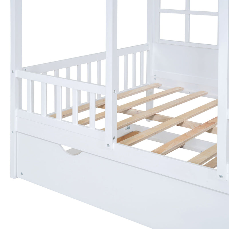 House Bed With Twin Size Trundle, Daybed by HouseOfZazla